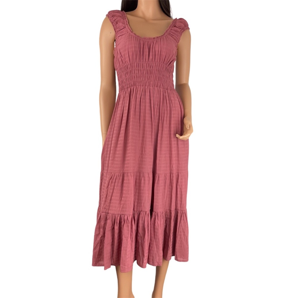 Wishlist Ginger Smocked Sleeveless Dress Mauve Size M